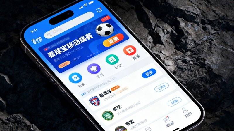 看球宝移动端新版本更新公告配图，展示全新UI界面设计